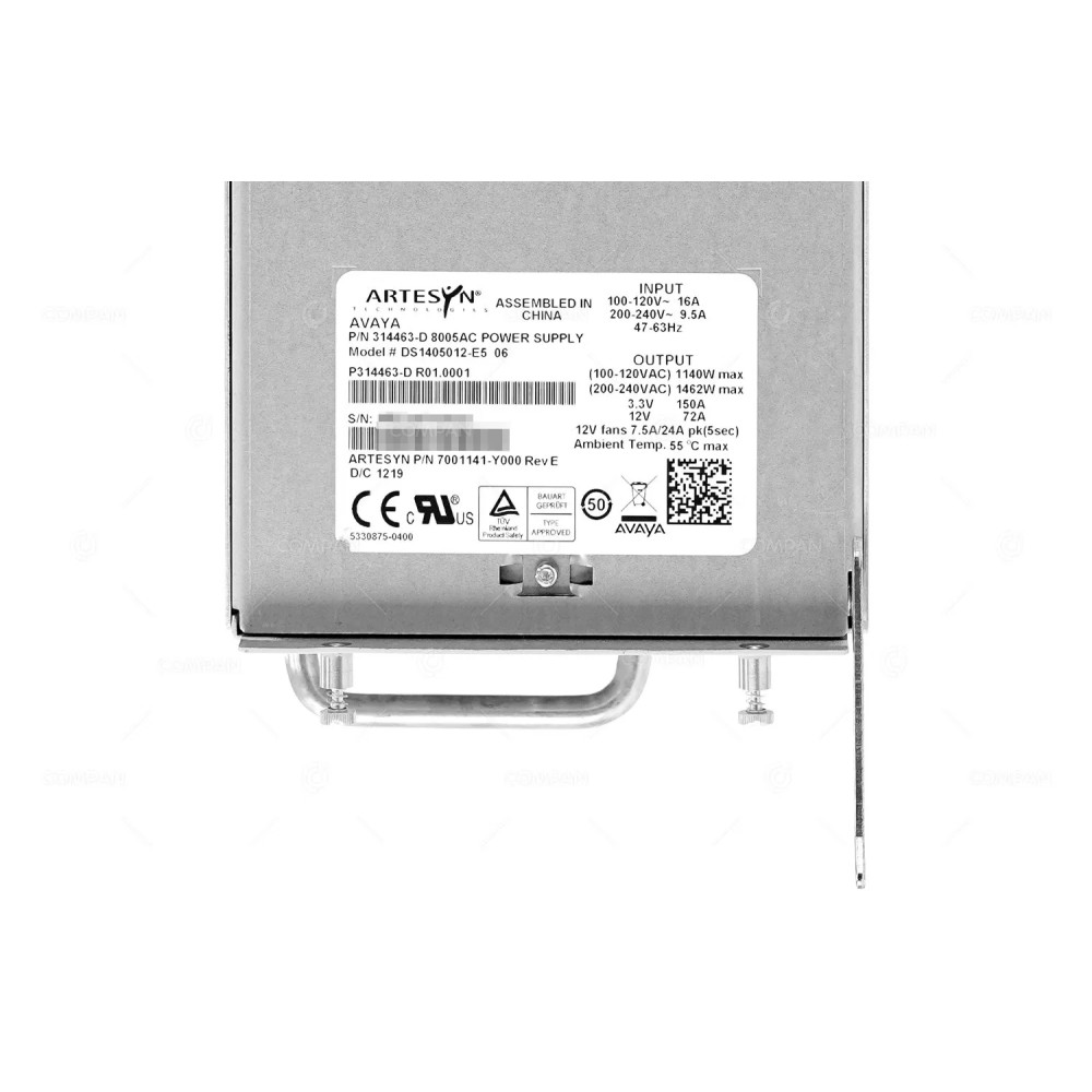 P314463-D  ARTESYN NORTEL 8005 AC POWER SUPPLY 1142W