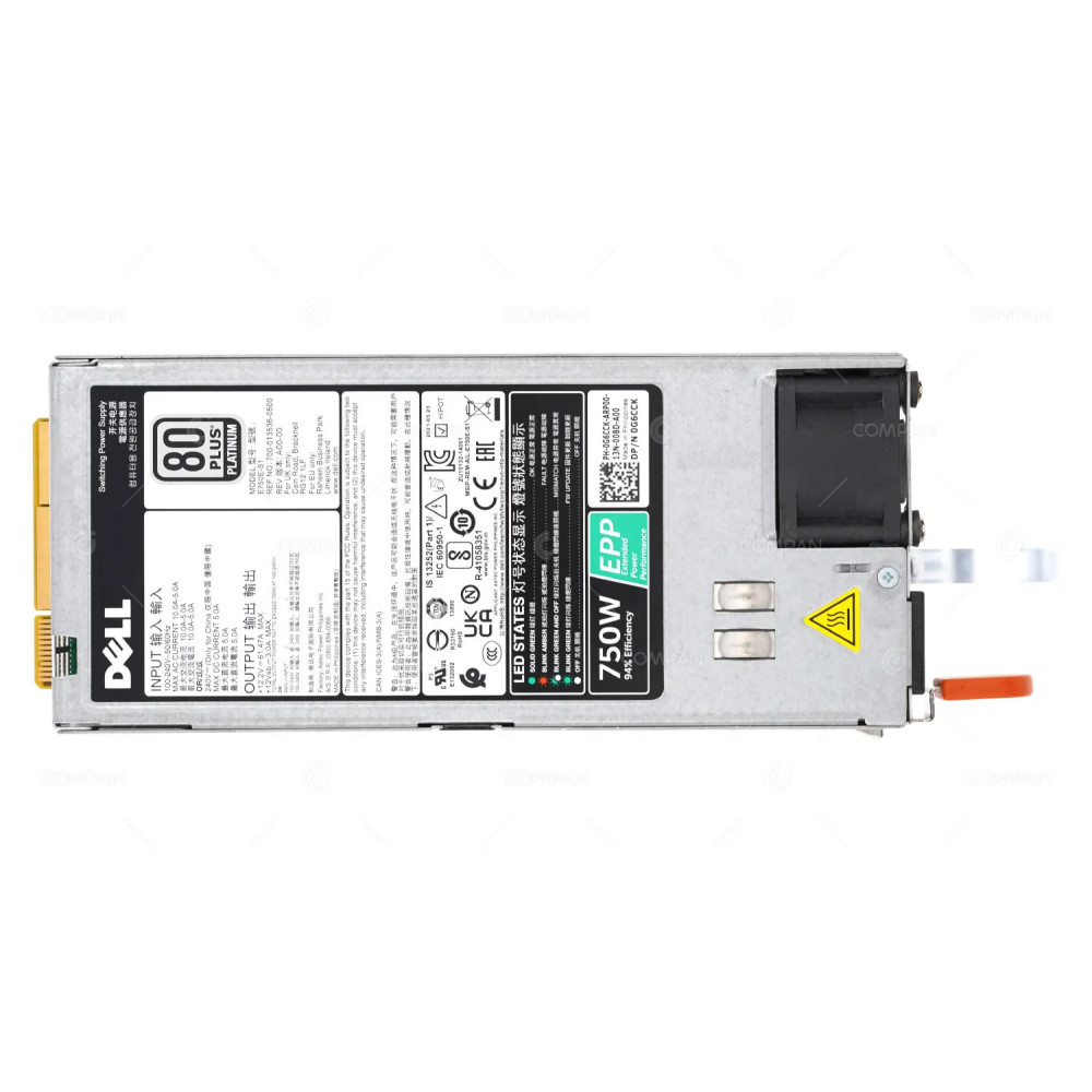 G6CCK  DELL 750W 80 PLUS PLATINUM POWER SUPPLY FOR R630 R640 R730 R740 T430 T440 T630  T640