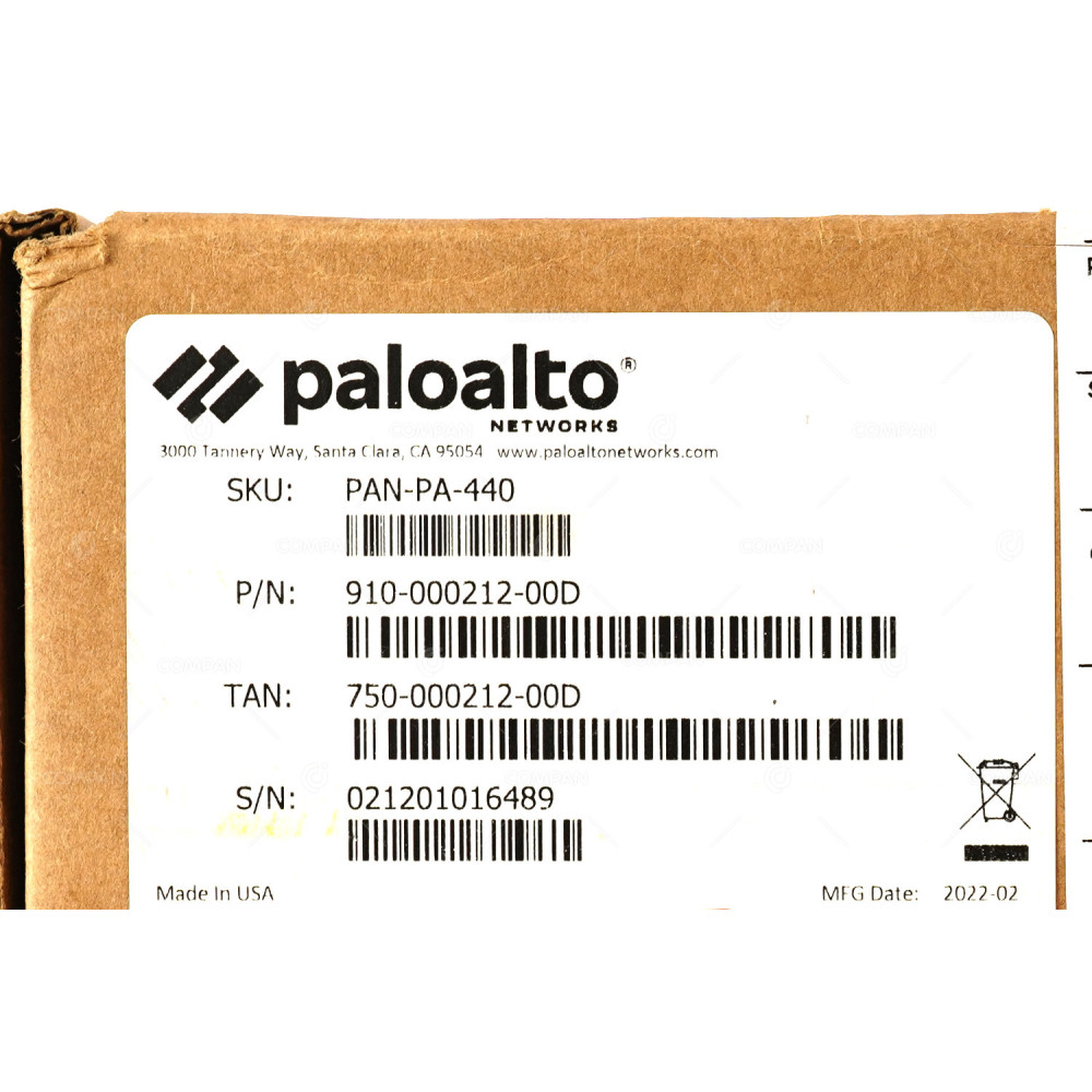 PALO ALTO PAN-PA-440 8-PORT 1Gb RJ-45 Ethernet Firewall Security Appliance