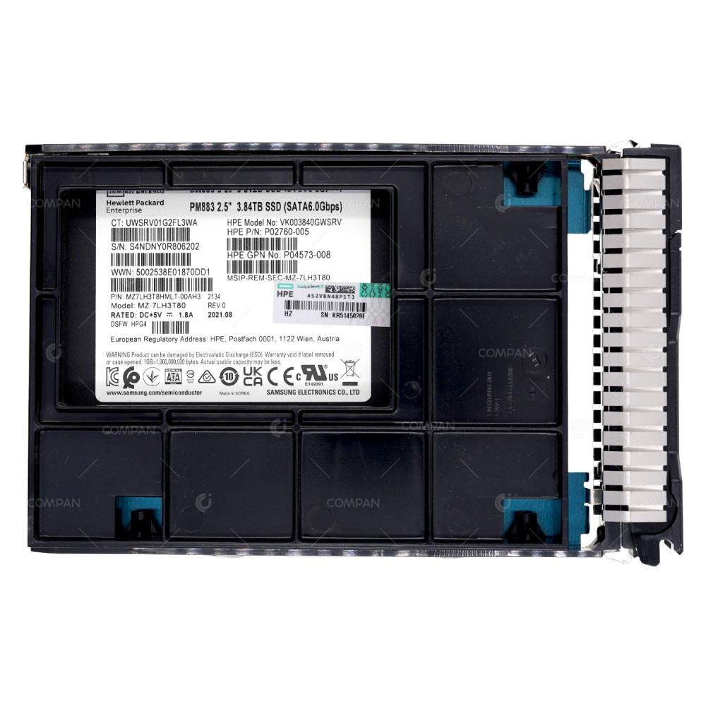 P18633-001  HPE SSD 3.84TB SATA 6G 3.5" LFF  FOR HPE PROLIANT