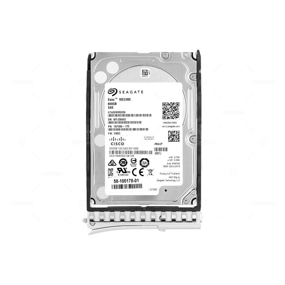 UCS-HD600G10K12N  CISCO HDD 600GB 10K SAS 12G 2.5" SFF FOR CISCO SNS-3655-K9