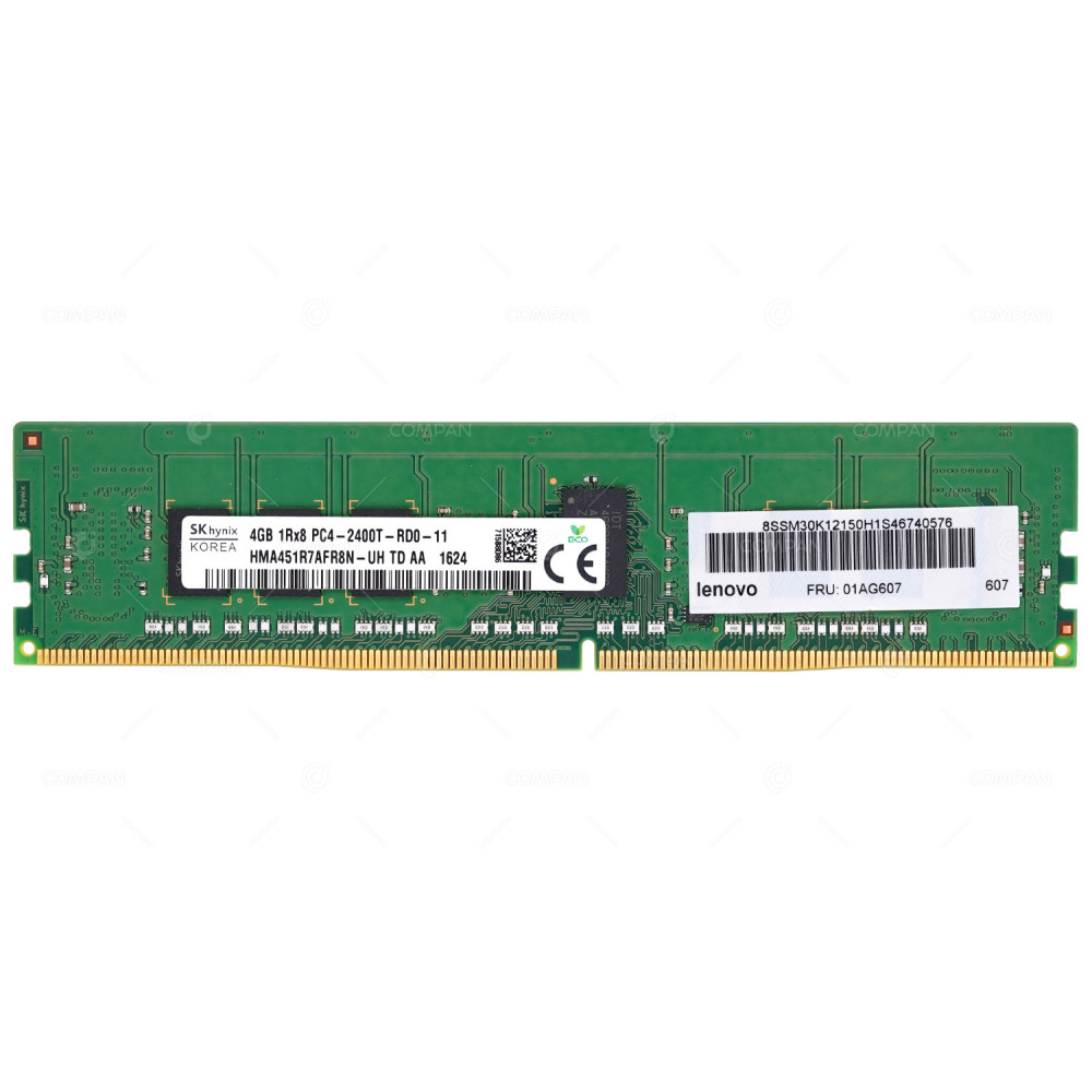 01AG607  LENOVO MEMORY 4GB 1RX8 PC4 2400T DDR4 19200T