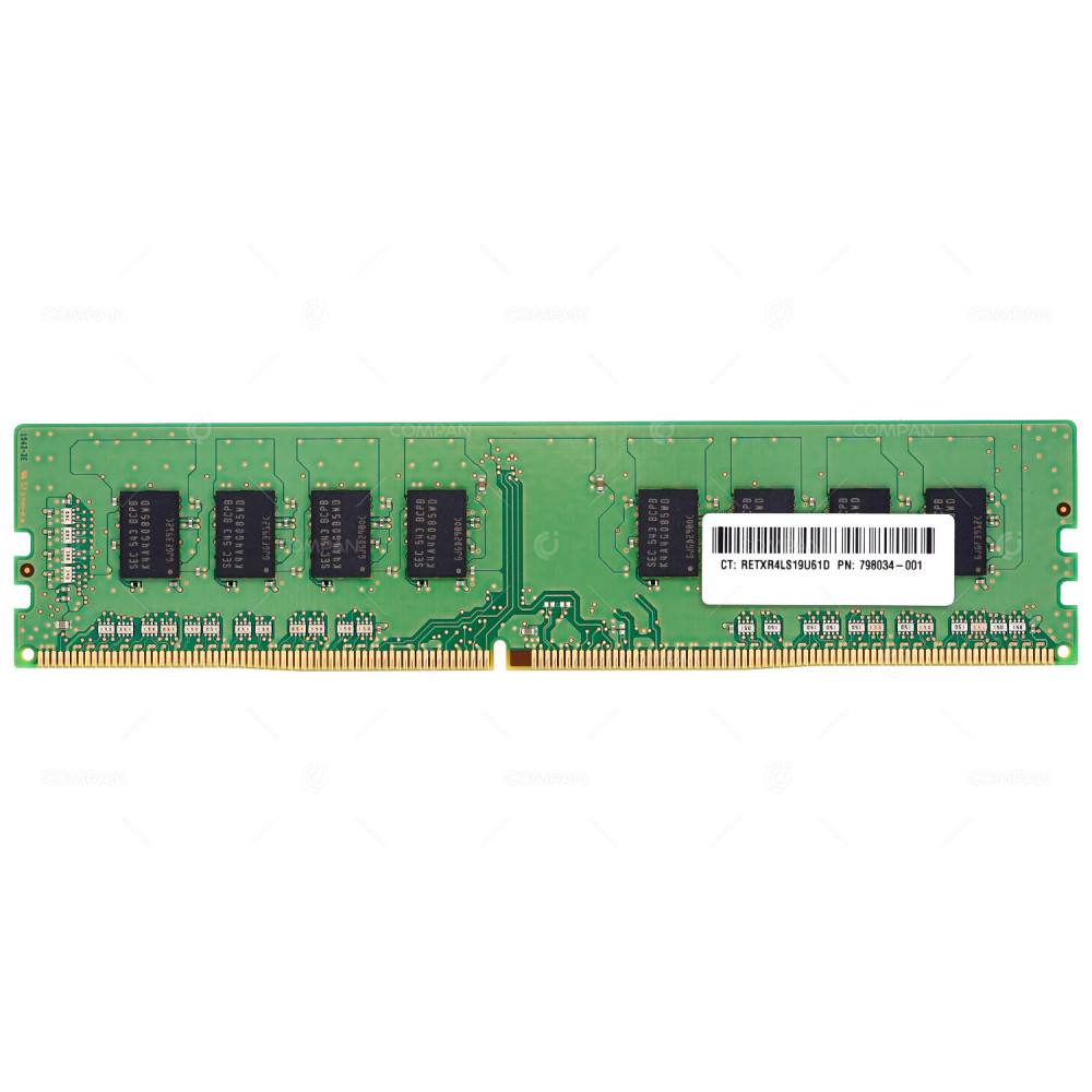 798034-001  HP MEMORY 8GB 2RX8 PC4 2133P DDR4 17000P 288 PIN CL15 UDIMM NON-ECC