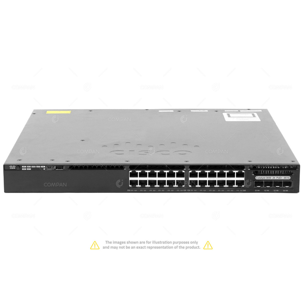 Cisco WS-C3650-24PS-S 24x RJ-45 1Gb 4x SFP 1Gb IPBASE Power over Ethernet Switch