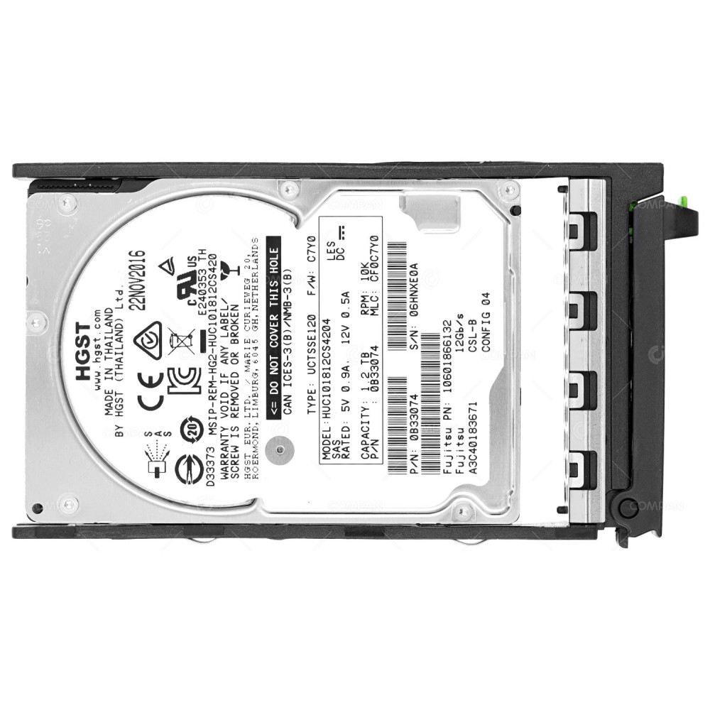 10601866132  FUJITSU  HDD 1.2TB 10K SAS 12G 2.5" SFF FOR FUJITSU PRIMERGY