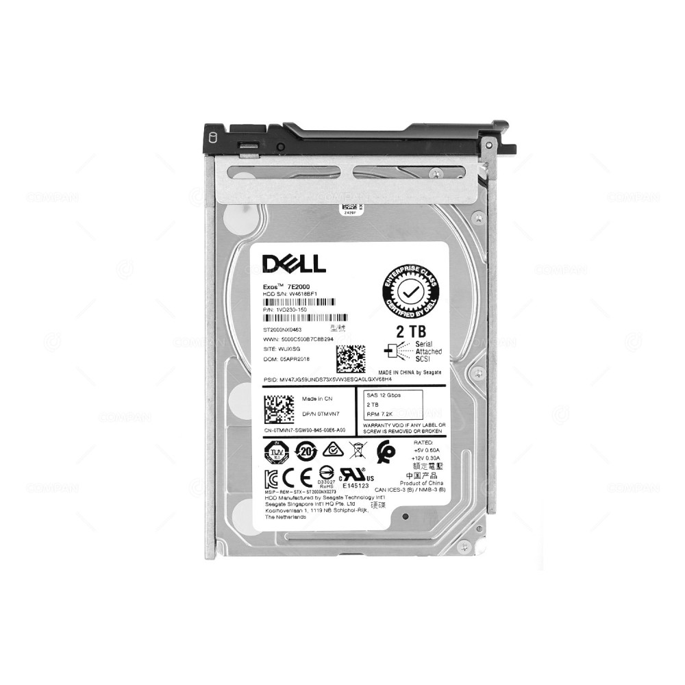 TMVN7 BLADE  DELL HDD 2TB 7.2K NL-SAS 12G 2.5" SFF FOR  DELL POWEREDGE VRTX
