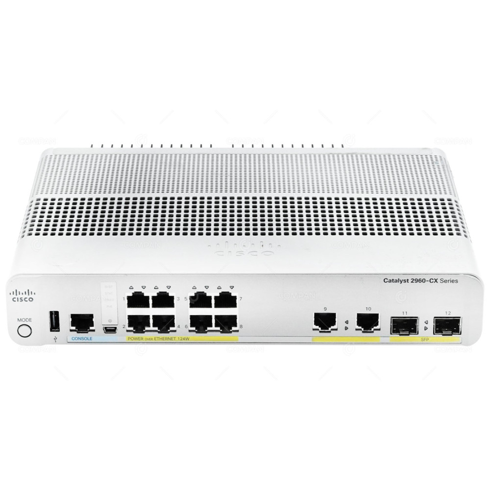 Cisco WS-C2960CX-8PC-L 8x RJ-45 1Gb 2x RJ-45/SFP 1Gb Power over Ethernet Switch
