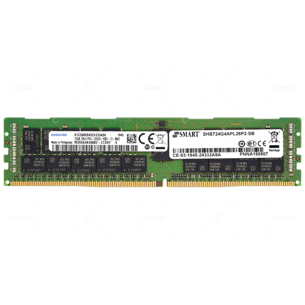 SHB724G4APL26P2-SB  NETAPP DDR4 32GB 2RX8 PC4-21333 2666MHZ RDIMM CL19