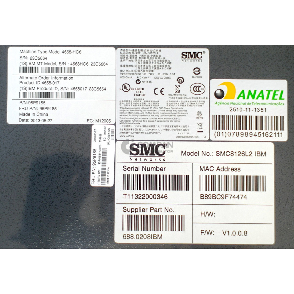 IBM 4668-HC6_m1 SMC TIGER SWITCH 26-PORT SFP 10/100/1000 MANAGED ETHERNET SWITCH