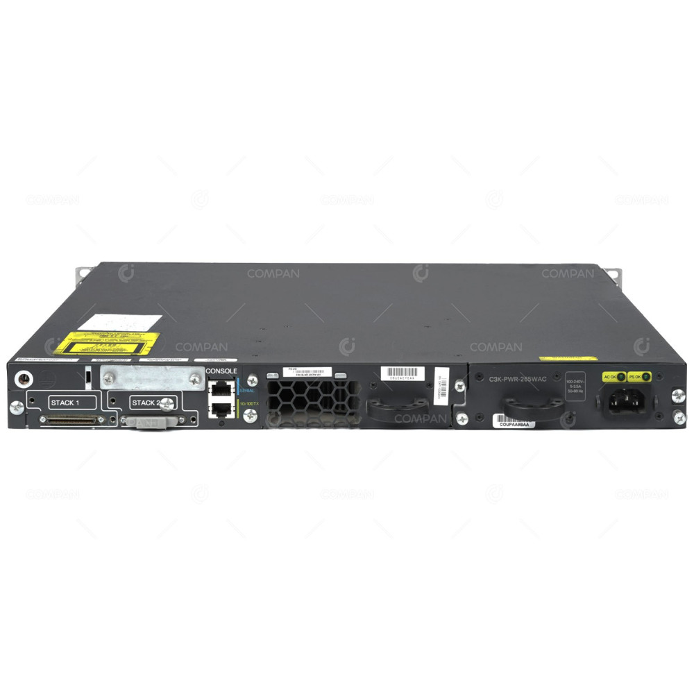 WS-C3750E-48TD-S CISCO CATALYST 3750 E SERIES 48 PORT 1GB ETHERNET 2 PORT 10GB X2 SWITCH  -