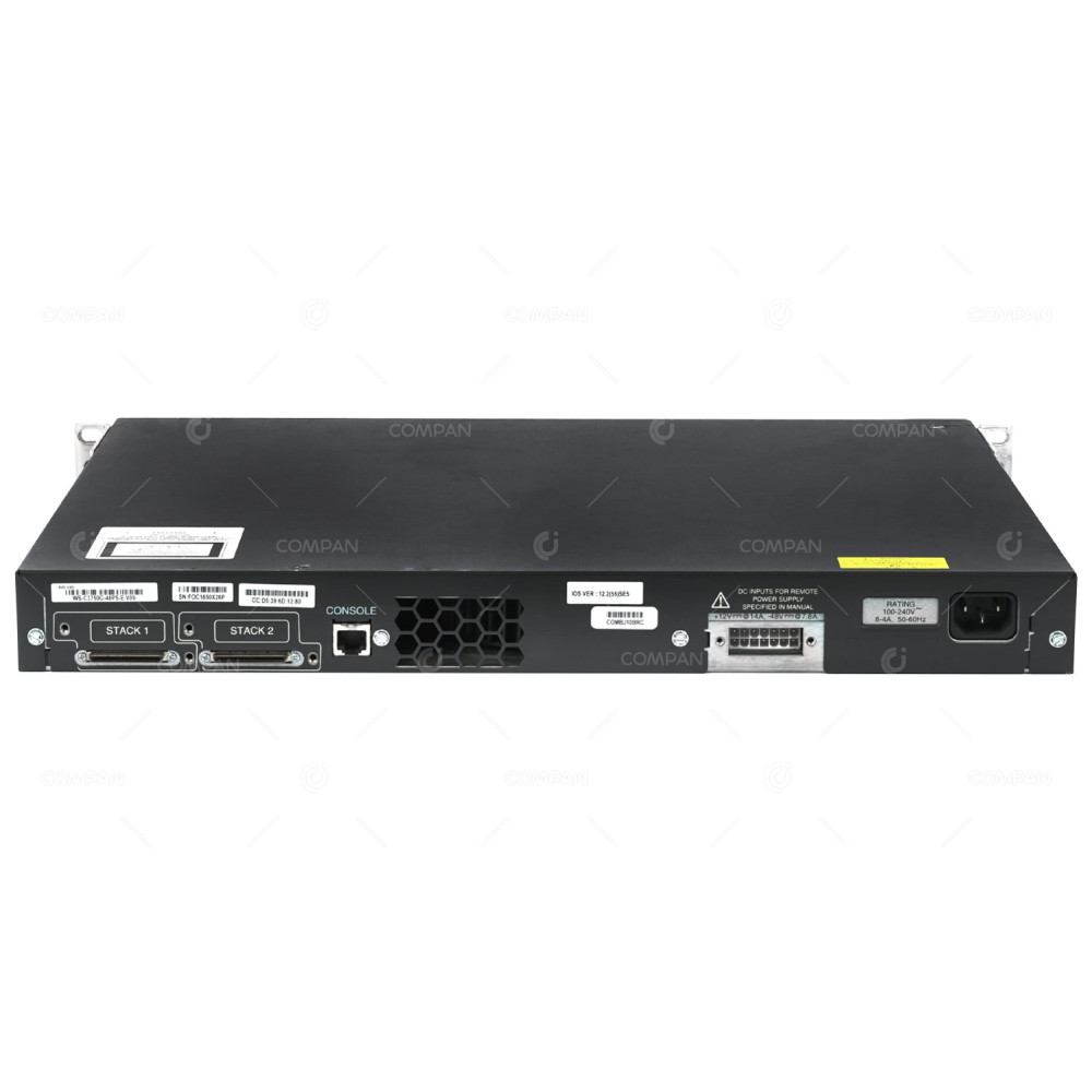 WS-C3750G-48PS-E CISCO CATALYST 3750 48 PORT 1GB ETHERNET POE 4 PORT 1GB SFP SWITCH  -