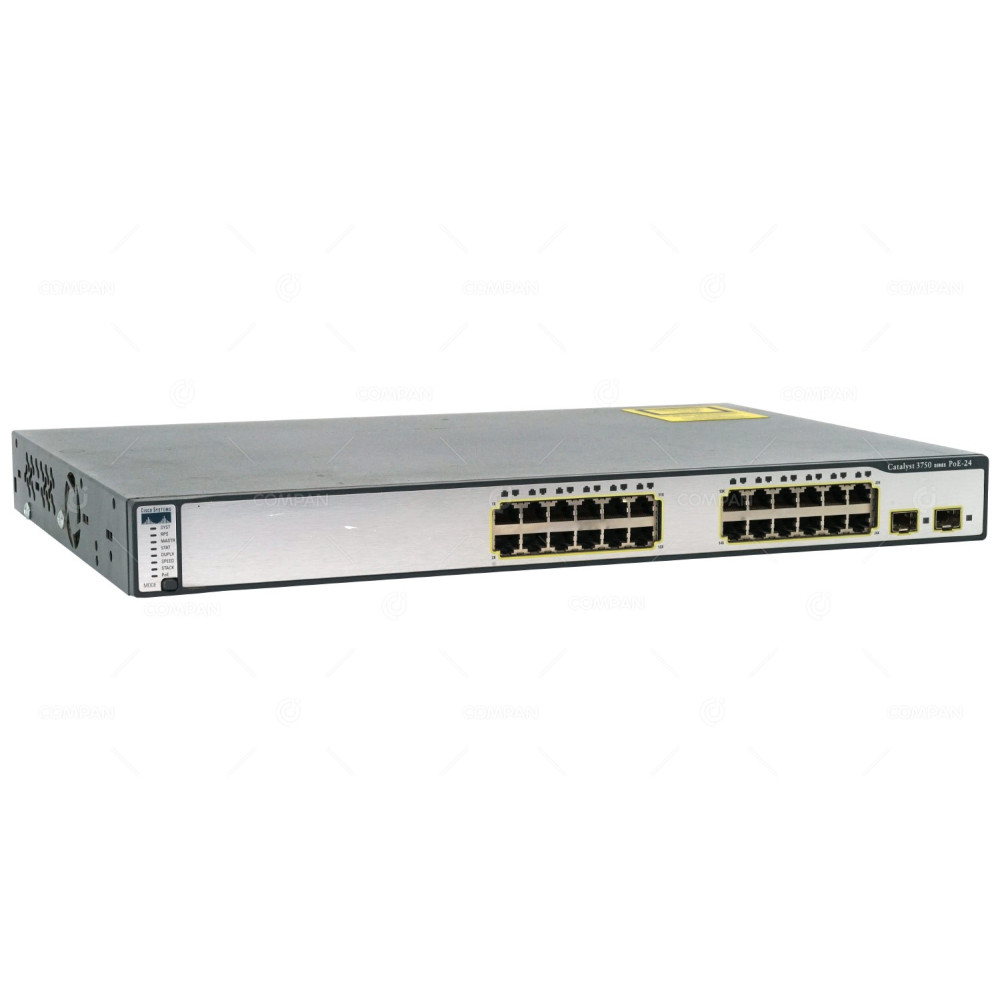 WS-C3750-24PS-S CISCO CATALYST 3750 24-PORT POE 2-PORT SFP STACKABLE SWITCH
