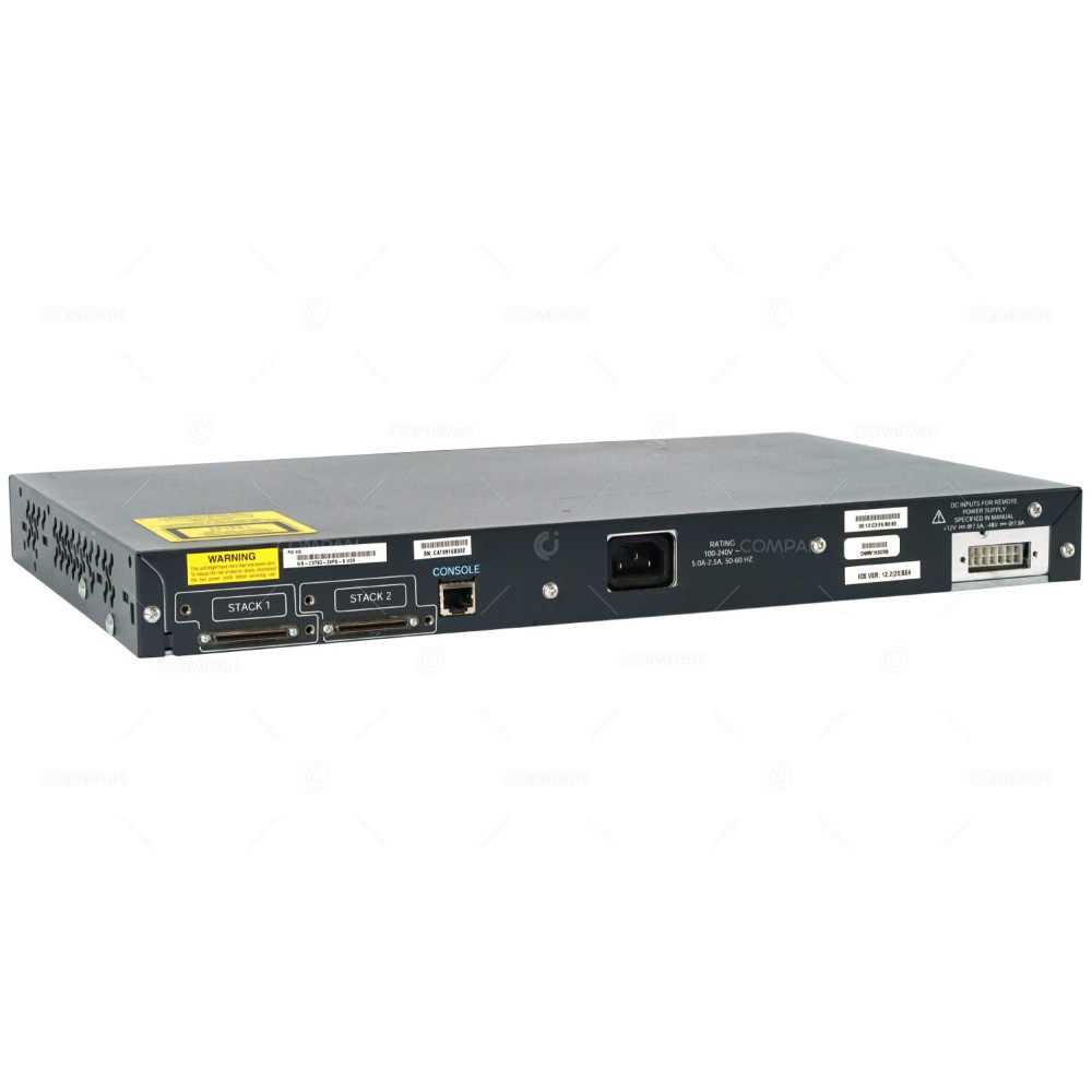 WS-C3750-24PS-S CISCO CATALYST 3750 24-PORT POE 2-PORT SFP STACKABLE SWITCH