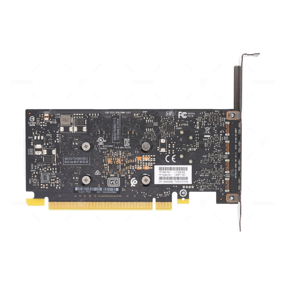 L85877-001  HP NVIDIA QUADRO P620 2GB GDDR5 GRAPHICS ACCELERATOR