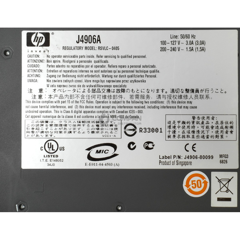 J4906A HP PROCURVE 3400CL 48-PORT 1GB RJ-45 SWITCH