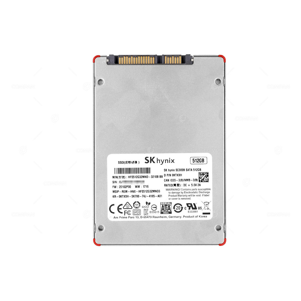 KTXXH  DELL SK HYNIX SC300 HFS512G32MND-3210B BB 512GB SATA 6GBPS 2.5"