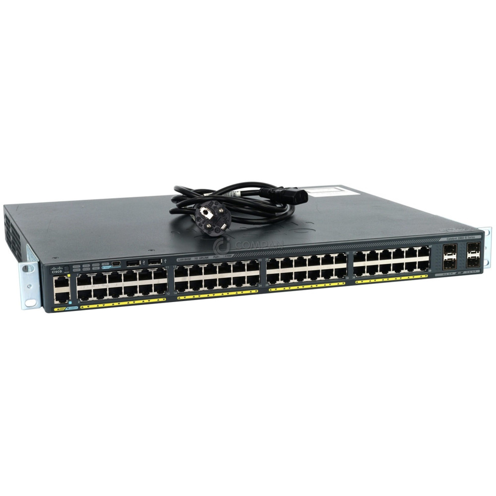 Cisco WS-C2960X-48LPS-L 48x RJ-45 1Gb 4x SFP 1Gb Power over Ethernet Switch