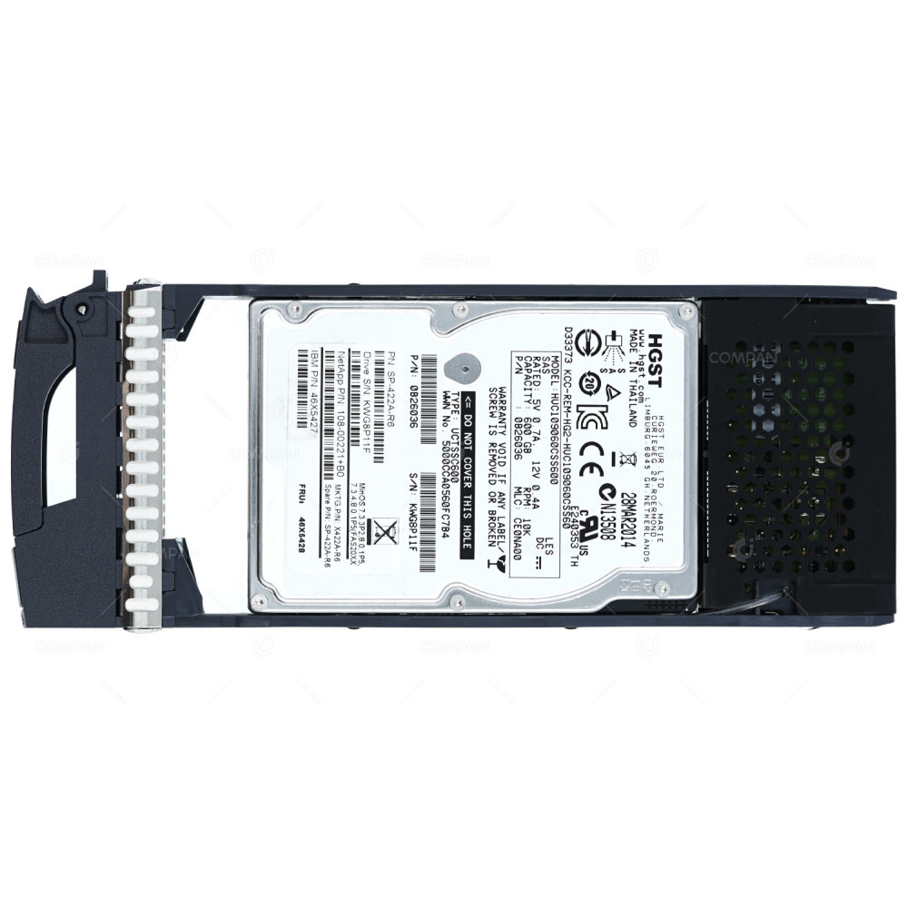 X422A-R5 NETAPP HDD 600GB 10K SAS 6G 2.5" SFF FOR DS2246 FAS2240-2