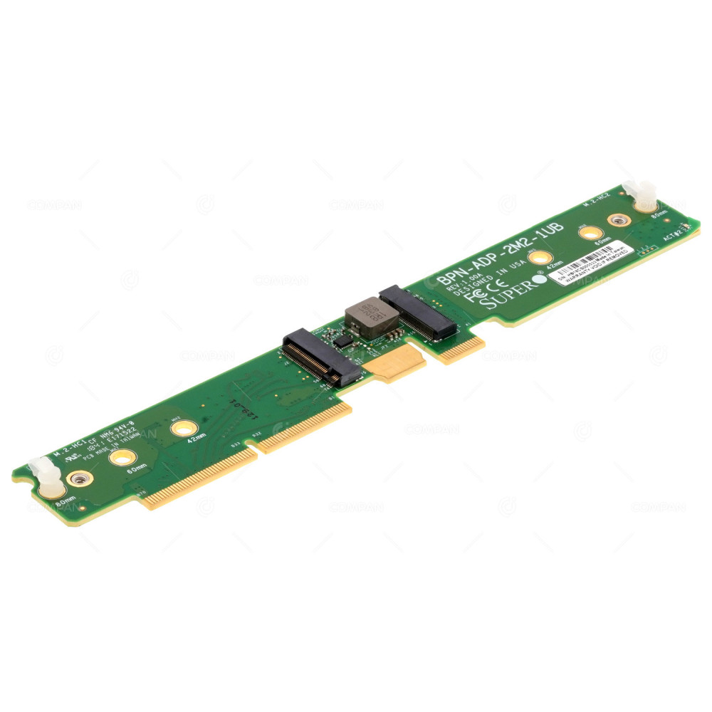 BPN-ADP-2M2-1UB  SUPERMICRO 2-SLOT M.2 SATA/NVME CARRIER CARD FOR 2029BT-HNR 2029BT-HNC0R 2029BT-HNTR NETAPP H500S