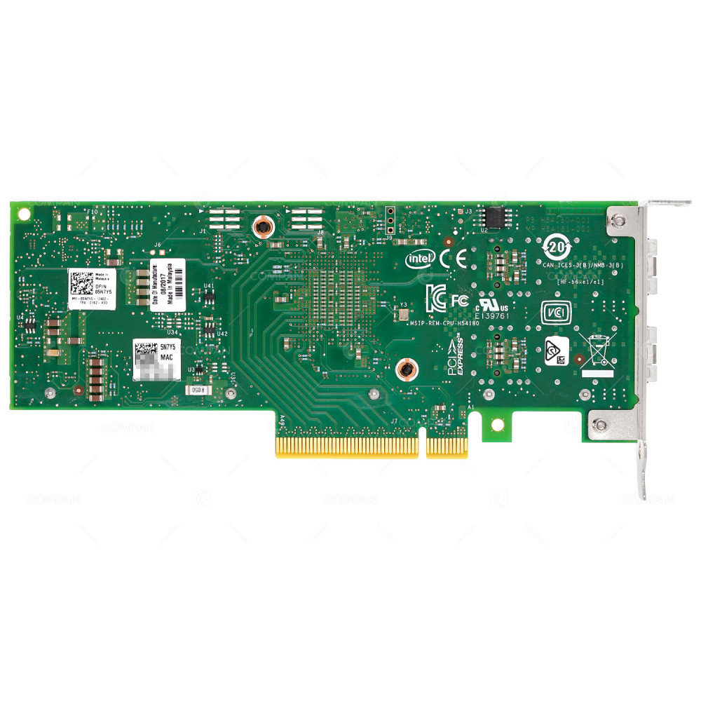 Y5M7N LP  DELL INTEL X710-DA2 DUAL PORT 10GB SFP+ NETWORK CARD PCI-E LOW PROFILE FOR R730 R740