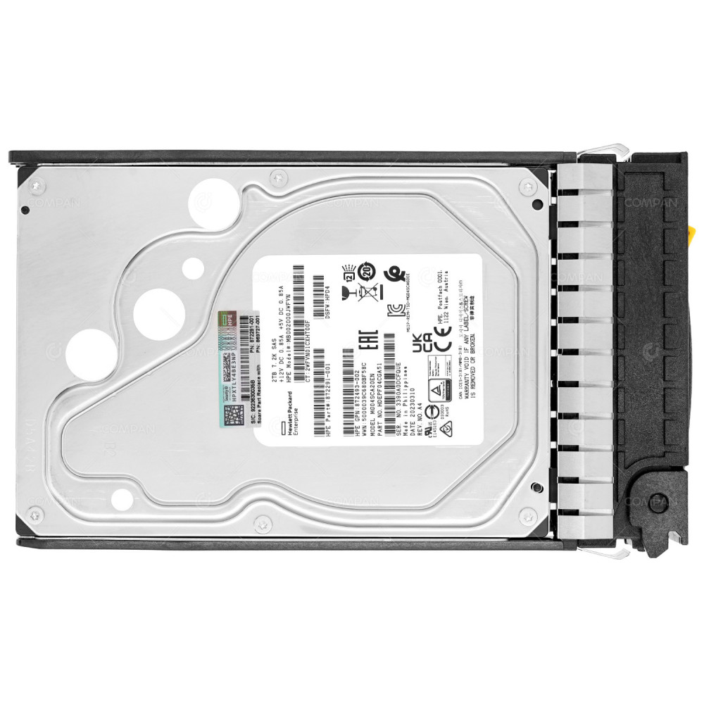 869727-001  HP HARD DRIVE 2TB 7.2K 12G SAS 3.5 LFF FOR STORAGEONCE D2600