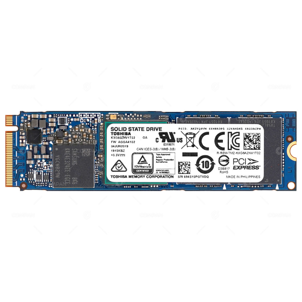 KXG80ZNV1T02  TOSHIBA 1TB PCIE NVME M.2 2280 SSD