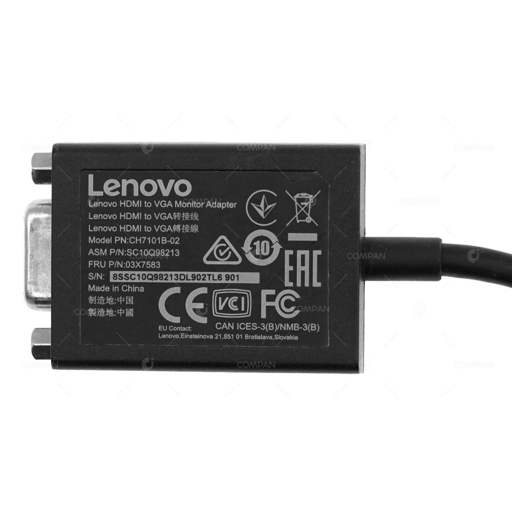03X7583  LENOVO HDMI TO VGA ADAPTER DONGLE CABLE
