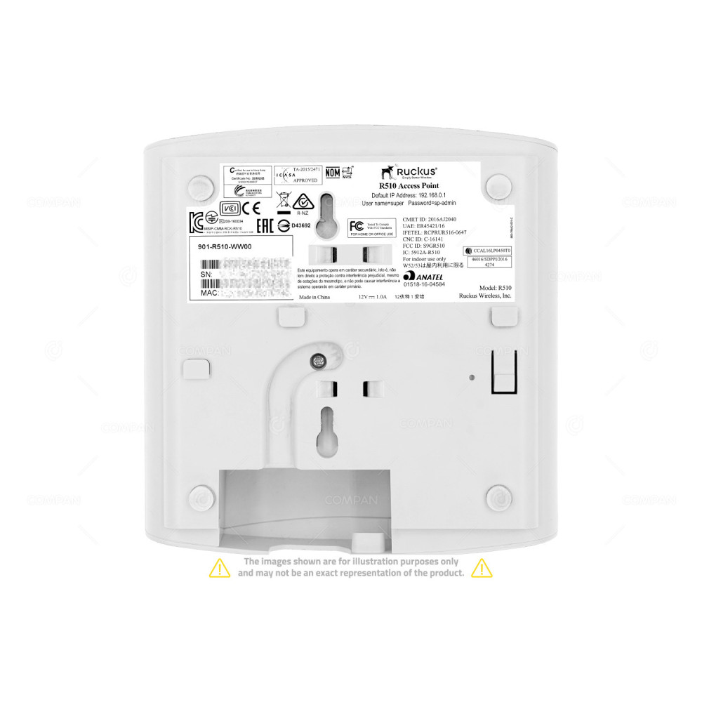 901-R510-WW00 RUCKUS R510 2X2 INDOOR ACCESS POINT 802.11 A/B/G/N/AC