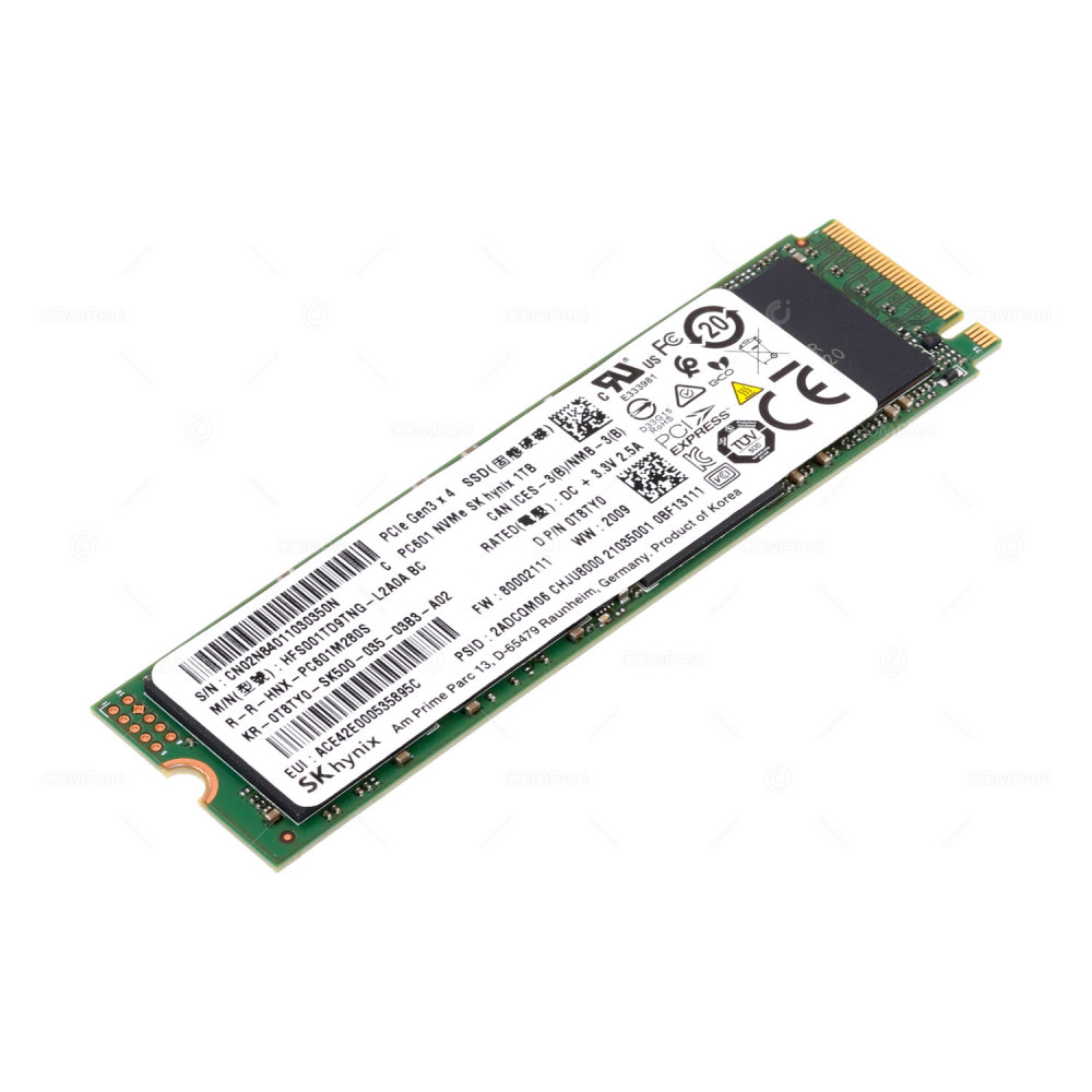 T8TY0  DELL 1TB PCIE GEN3 X4 NVME M.2 2280 SSD