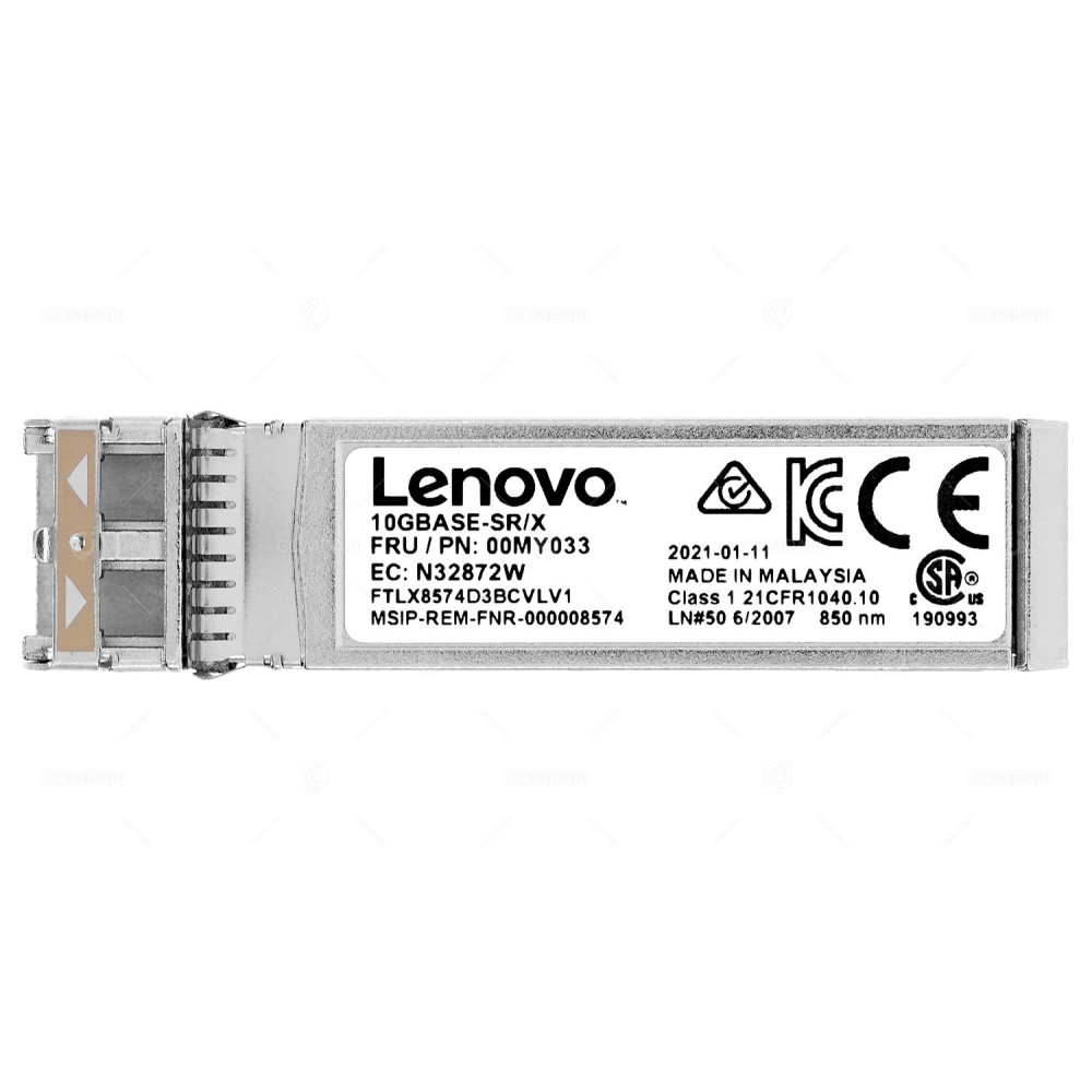 00MY033  LENOVO OPTICAL TRANSCEIVER MODULE 10G 10GBASE-SR/X SFP+ LC MMF 850NM