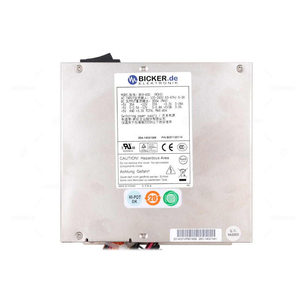 B001120114  BICKER BEA-630 300W 240V POWER SUPPLY FOR INDUSTRIAL WORKSTATIONS