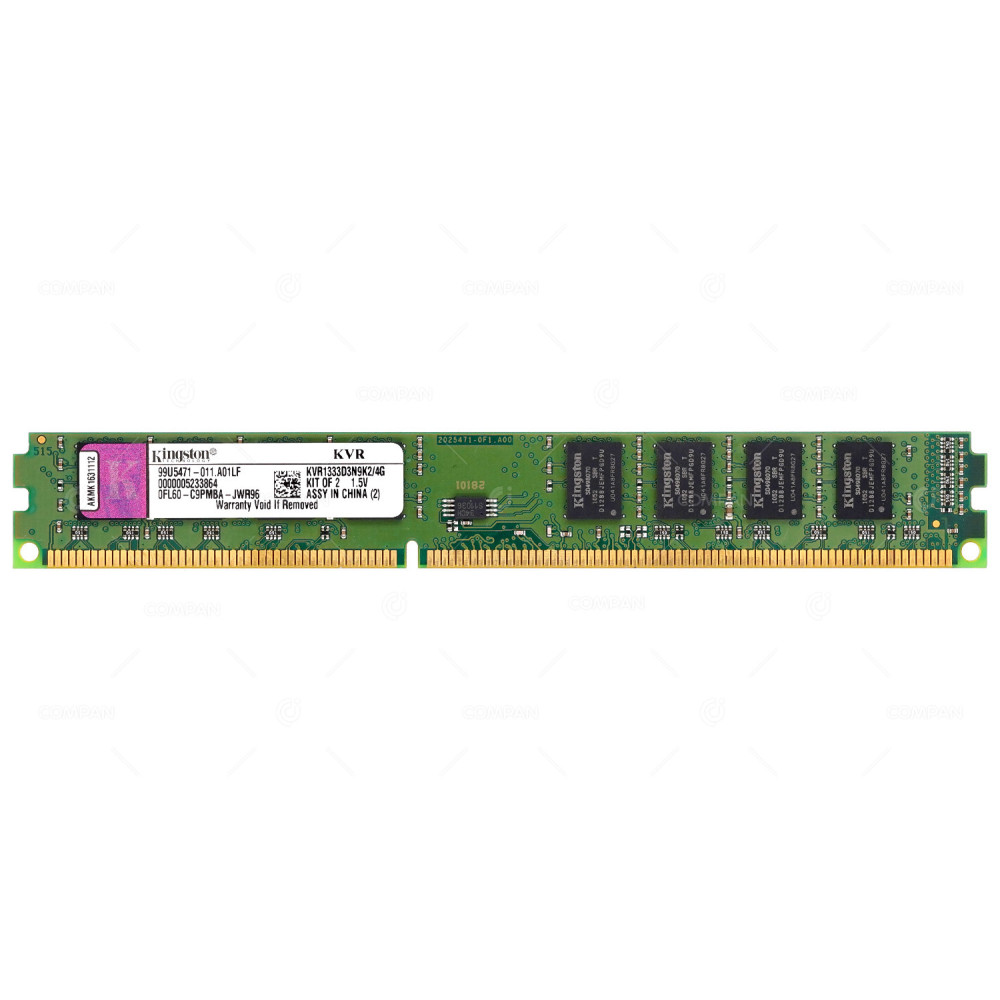 KVR1333D3N9K2-4G LP  KINGSTON MEMORY 2GB PC3 10600 DDR3 1333 LOW PROFILE