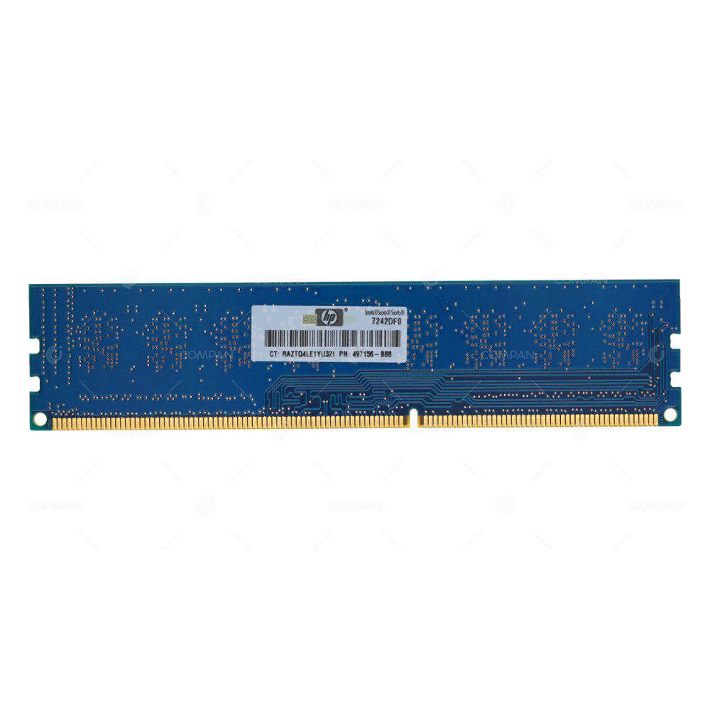 497156-B88  HP MEMORY 1GB PC3 10600U DDR3 1333U UDIMM