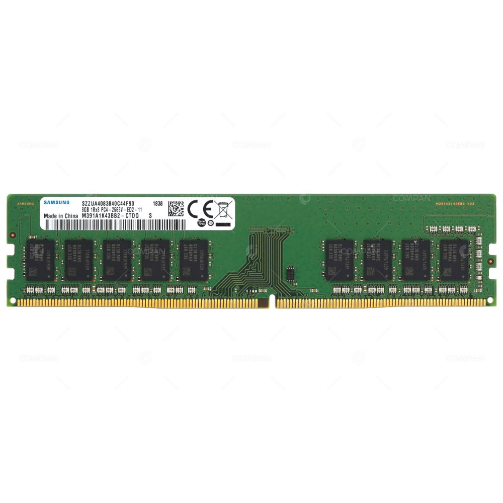 M391A1K43BB2-CTD SAMSUNG DDR4 8GB 1RX8 PC4-21333 2666MHZ UDIMM CL19