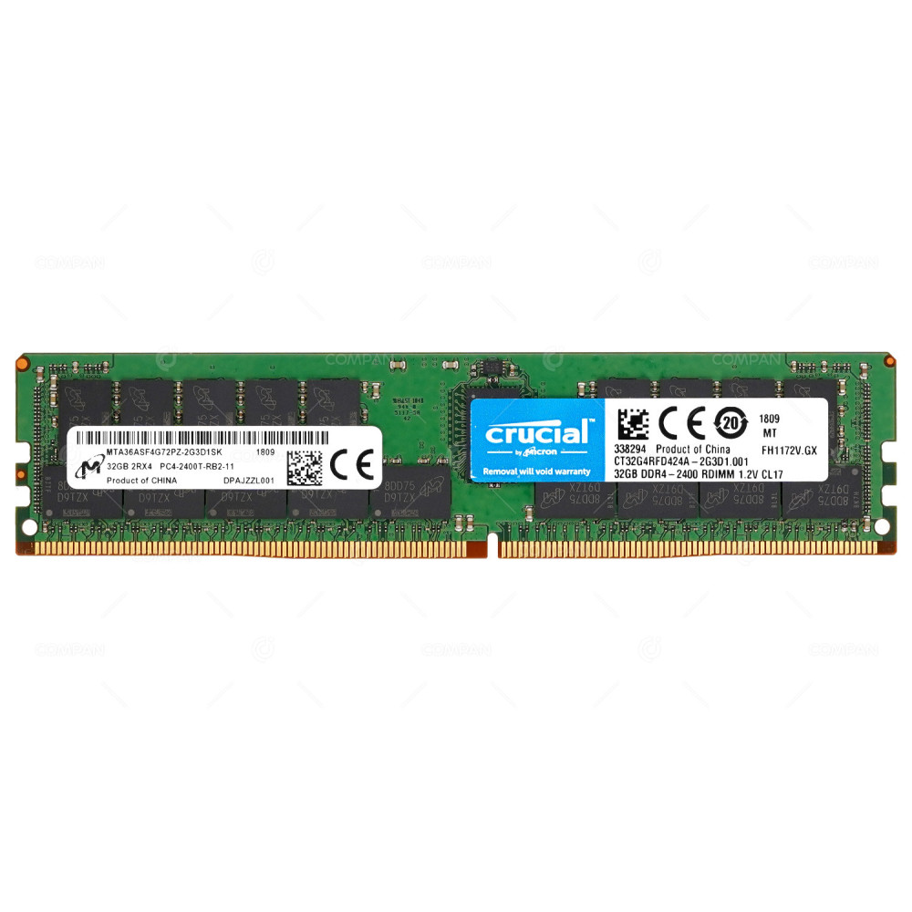 CT32G4RFD424A-2G3D1  CRUCIAL DDR4 32GB 2RX4 PC4-17000 2400MHZ RDIMM CL17