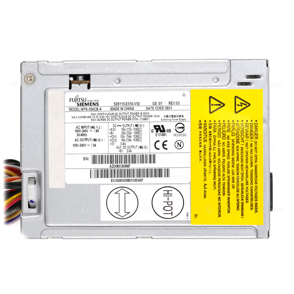E26113-E510-V50  FUJITSU 300W POWER SUPPLY FOR ECONEL 100