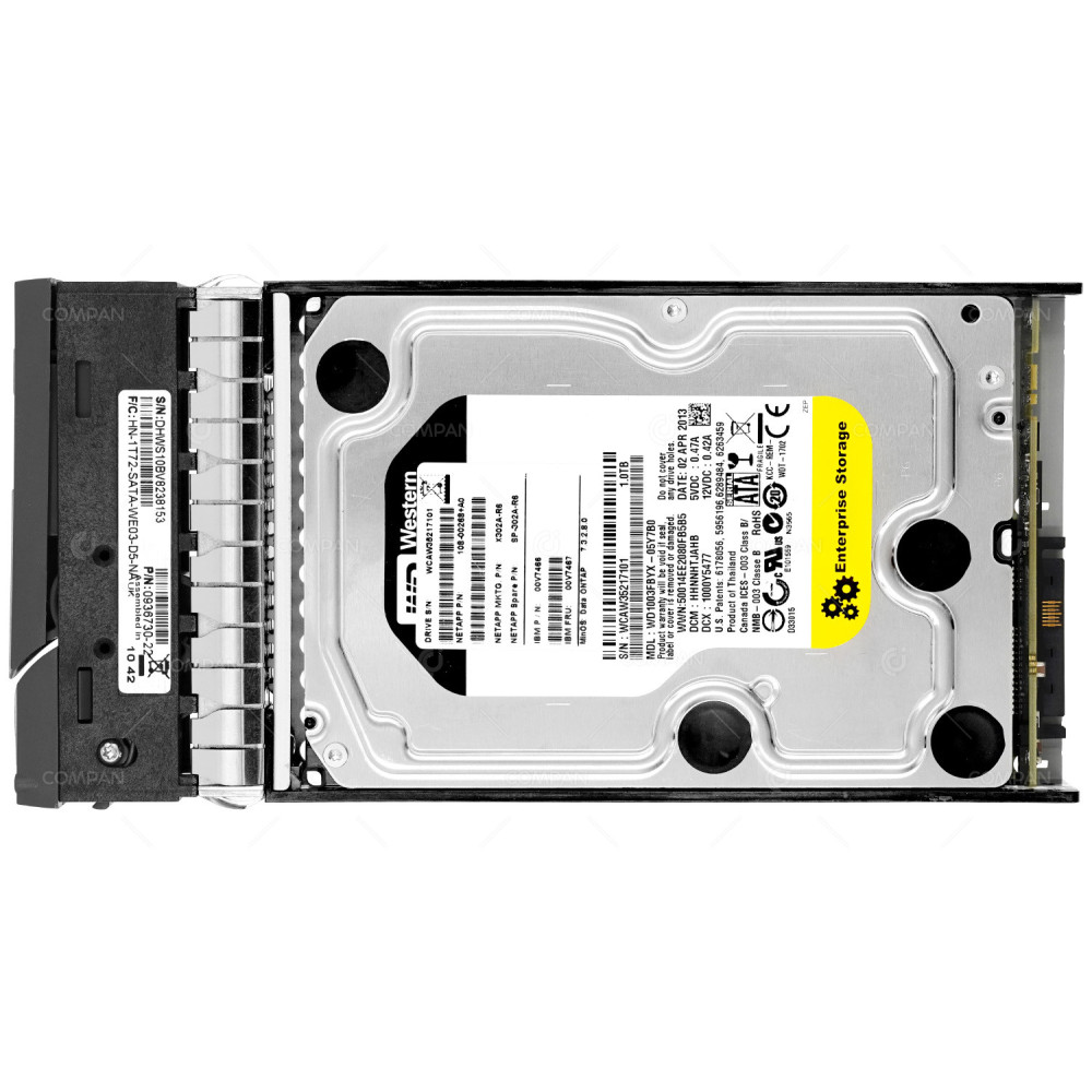 X302A-R5 NETAPP HDD 1TB 7.2K SATA 3G 3.5" LFF HOT-SWAP FOR NETAPP DS4243