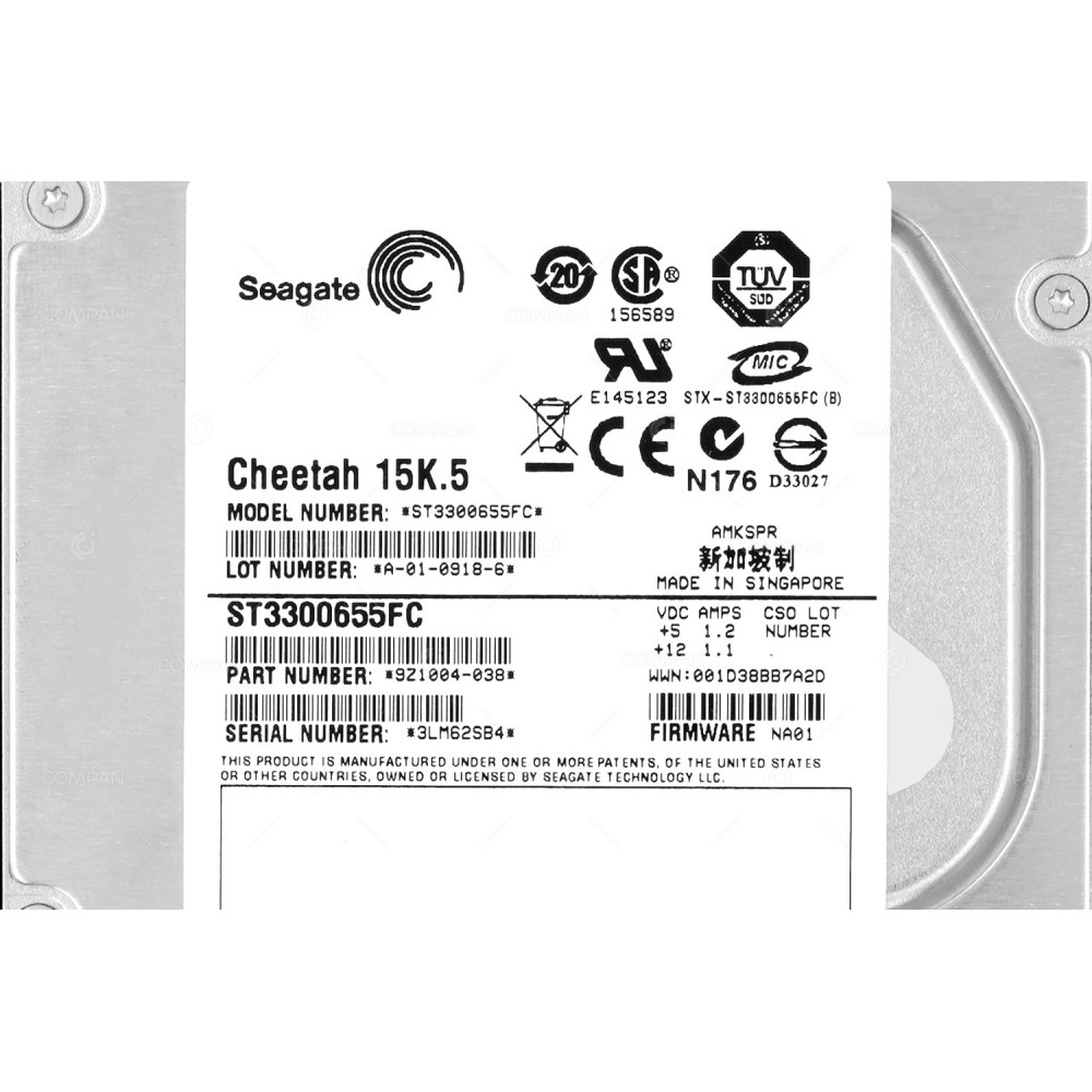 X279A-R5 NETAPP HDD 300GB 15K FC 3.5" LFF HOT-SWAP FOR DS14 MK2 MK4