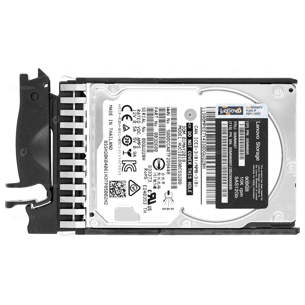 00MM697  LENOVO HDD 900GB 10K SAS 12G 2.5" SFF FOR LENOVO E1024