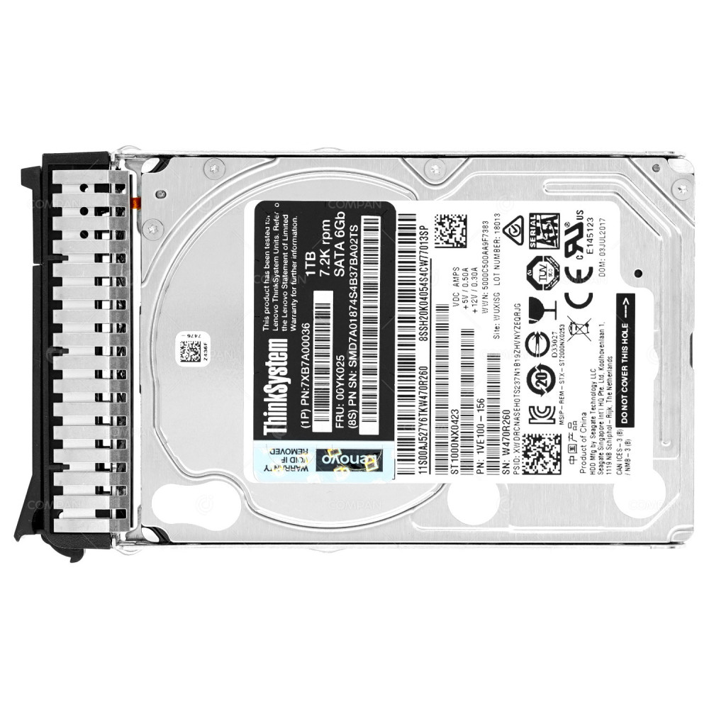00YK025 LENOVO HDD 1TB 7.2K SATA 6G 2.5" SFF FOR LENOVO THINKSYSTEM