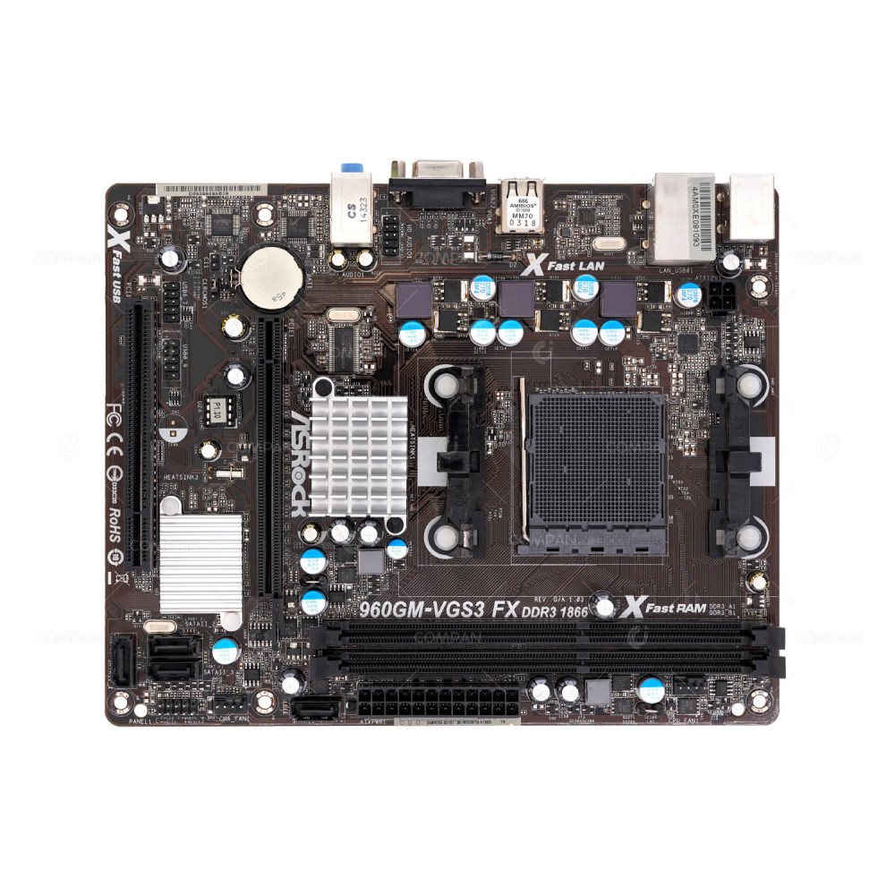960GM-VGS3 FX  ASROCK 960GM-VGS3 FX MAINBOARD SOCKET AM3+ 2X DDR3 SLOTS