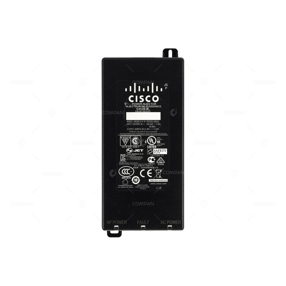 341-0212-01 CISCO POWER INJECTOR POE 30W 56V 0.55A DUAL PORT TO AP TO SWITCH POE30U-560(G)