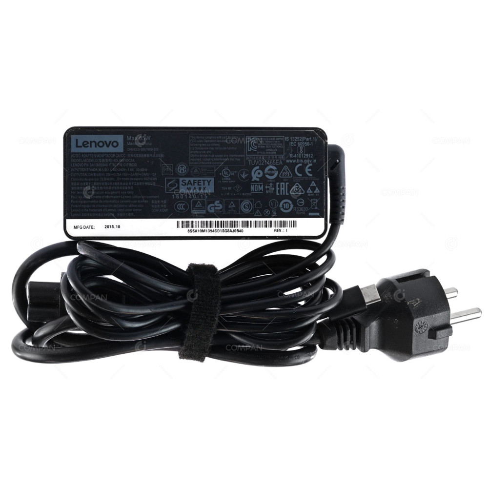 01FR030 LENOVO 65W 20V 3.25A 15V 3A 9V 2A 5V 2A AC ADAPTER USB-C CHARGER FOR THINKPAD LAPTOPS ADLX65YDC3A, SA10M13946