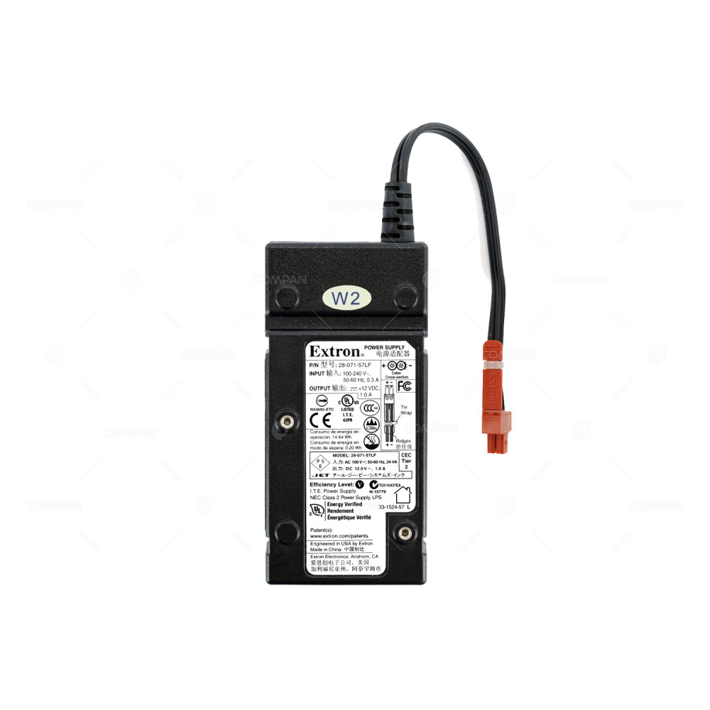 28-071-57LF EXTRON 12W 12V 1A AC/DC ADAPTER HU10493-9001A