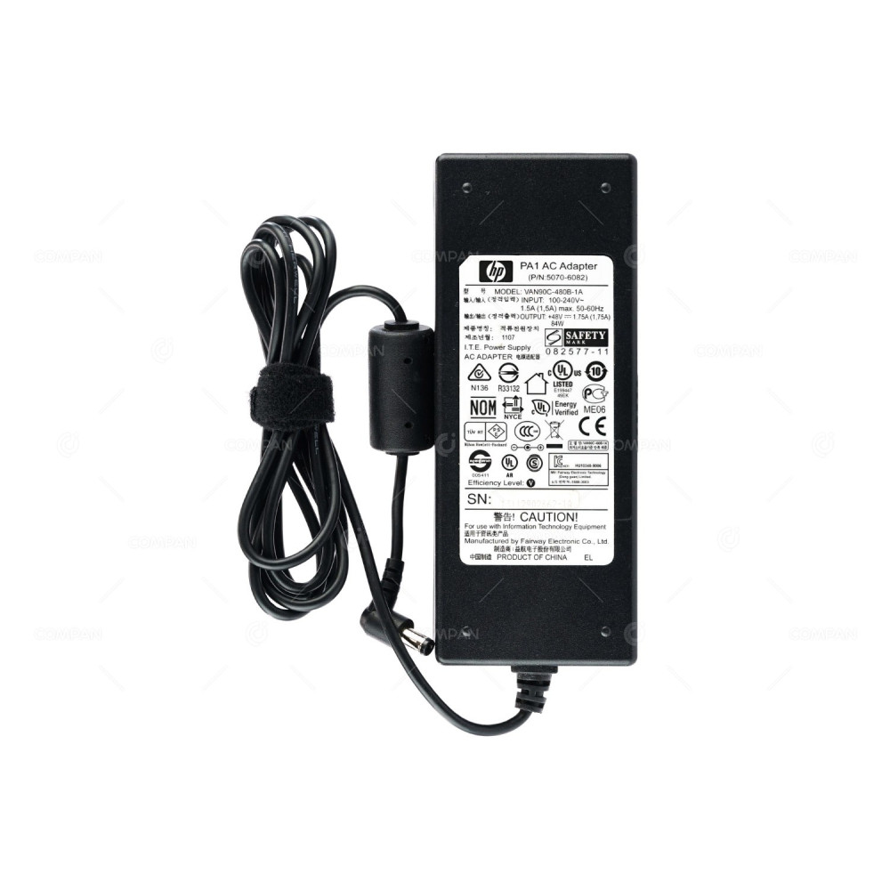 5070-6082 HP 84W 48V 1.75A EXTERNAL AC/DC ADAPTER FOR  NETWORKING DEVICES VAN90C-480B-1A