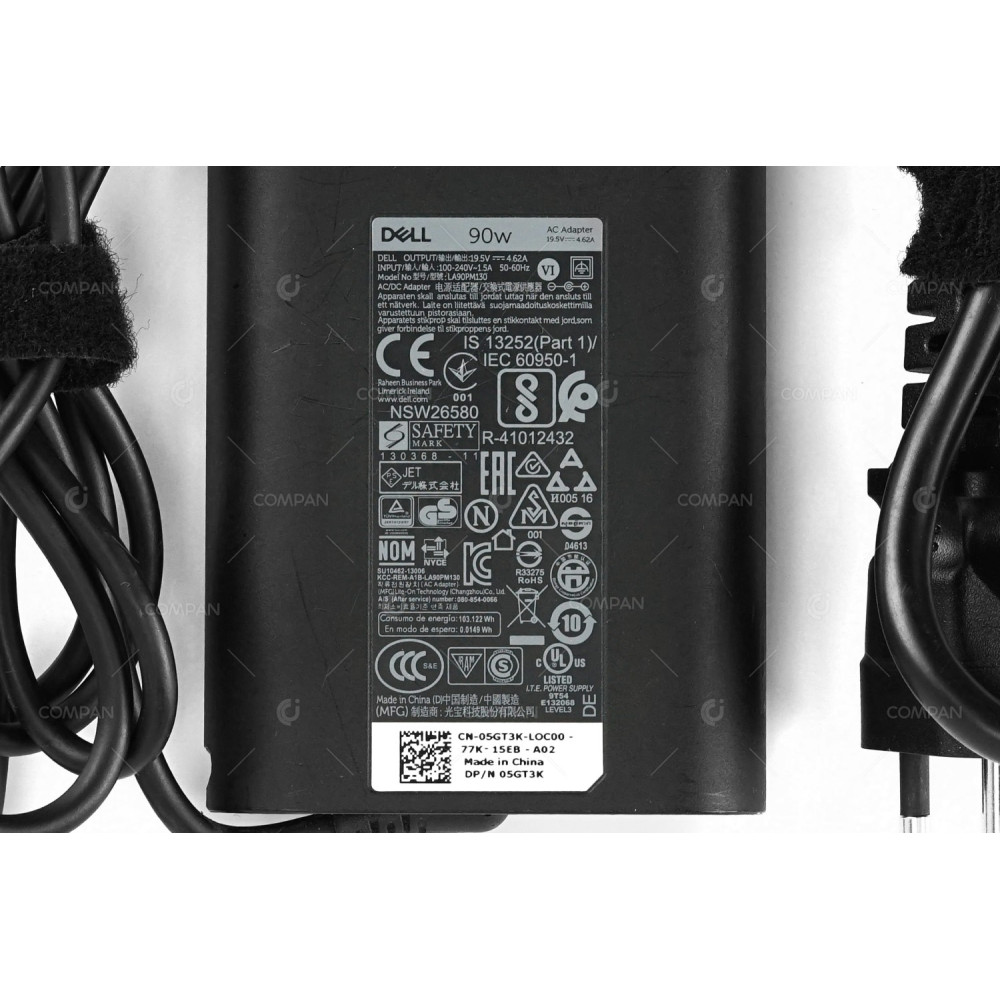 5GT3K DELL 90W 19.5V 4.62A 7.4MM SLIM AC/DC ADAPTER 05GT3K,