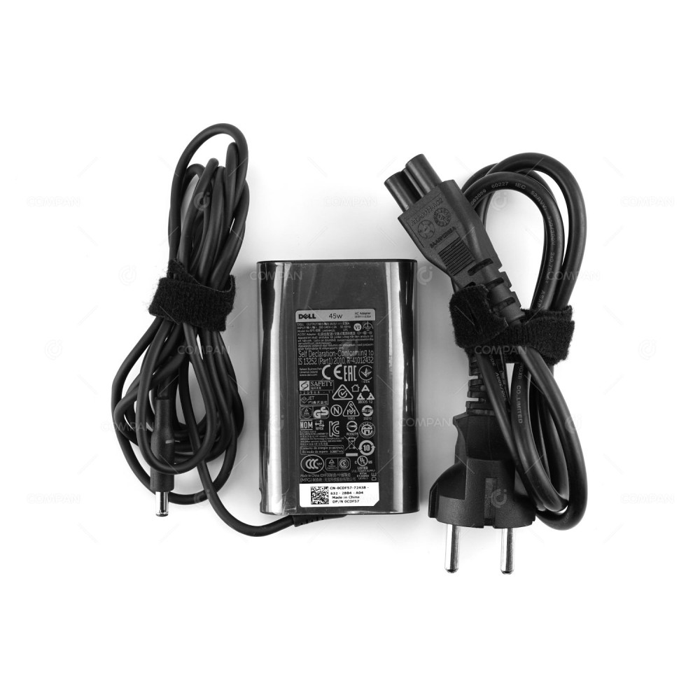 CDF57 DELL 45W 19.5V 2.31A SLIM AC/DC ADAPTER FOR LAPTOPS 0CDF57, LA45NM131