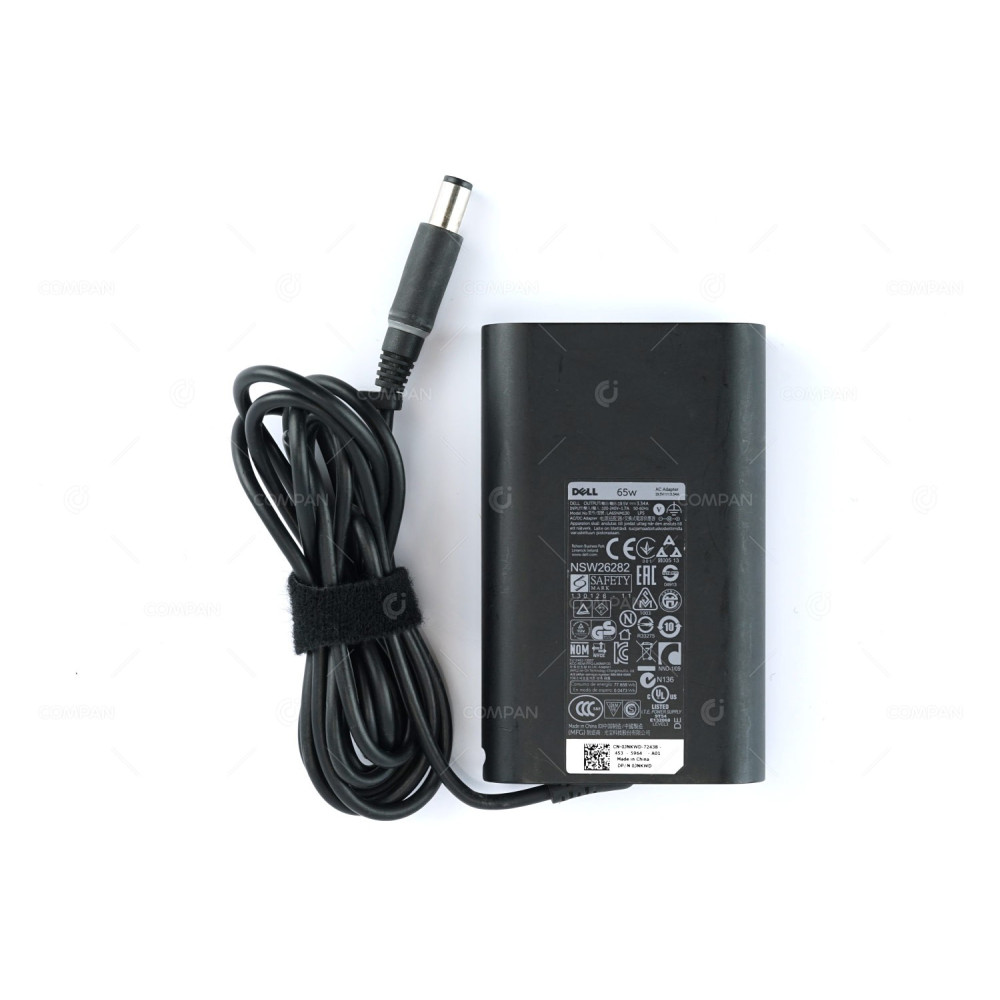 JNKWD DELL 65W 19.5V 3.34A SLIM AC/DC ADAPTER FOR LAPTOPS 0JNKWD, LA65NM130
