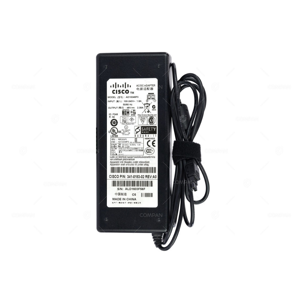 341-0183-02 CISCO 100W 48V 2.08A AC/DC ADAPTER FOR ASA5505 WLC2106 WLC2112