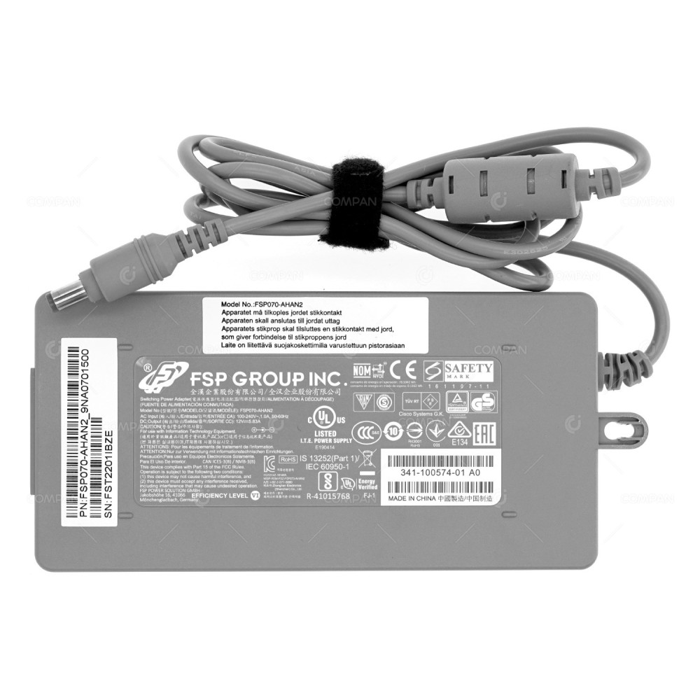341-100574-01 CISCO 12V 5.83A AC ADAPTER FOR WEBEX ROOM MEDIABAR FSP070-AHAN2_9NA0701500, FSP070-AHAN2